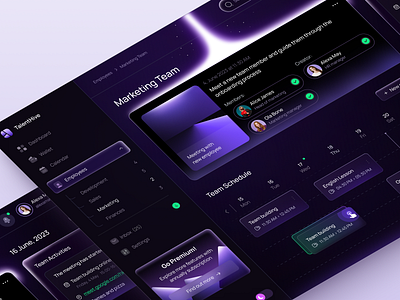 Dashboard for Team Management & Collaboration design interface product service startup ui ux web website
