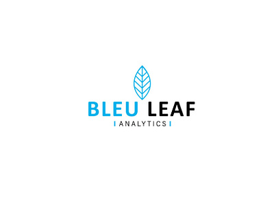 BLEU LEAF ANALYTICS communication graphic design logo print