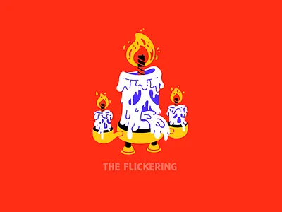 The Flickering boss candle candlestick chandelier character character design fire flame flicker freelance illustrator ghost illustration illustrator melt procreate thierry fousse videogame villain wax
