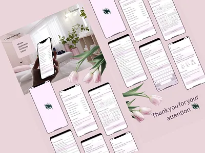 Мобильное приложения для салона красоты graphic design logo ui