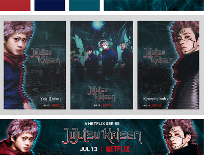 JuJutsu Kaisen - Netflix Series branding graphic design netflix poster netflix series poster television series tv poster tv series
