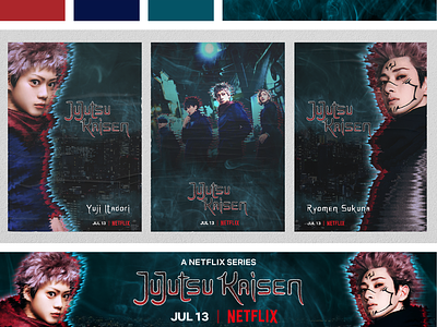 JuJutsu Kaisen - Netflix Series branding graphic design netflix poster netflix series poster television series tv poster tv series