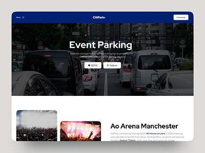 Event Parking landing Page branding car car app car booking car rental car shop car website carwash carwash website electric car electric vehicle event parking event website graphic design landing page luxury car popular web web design website design