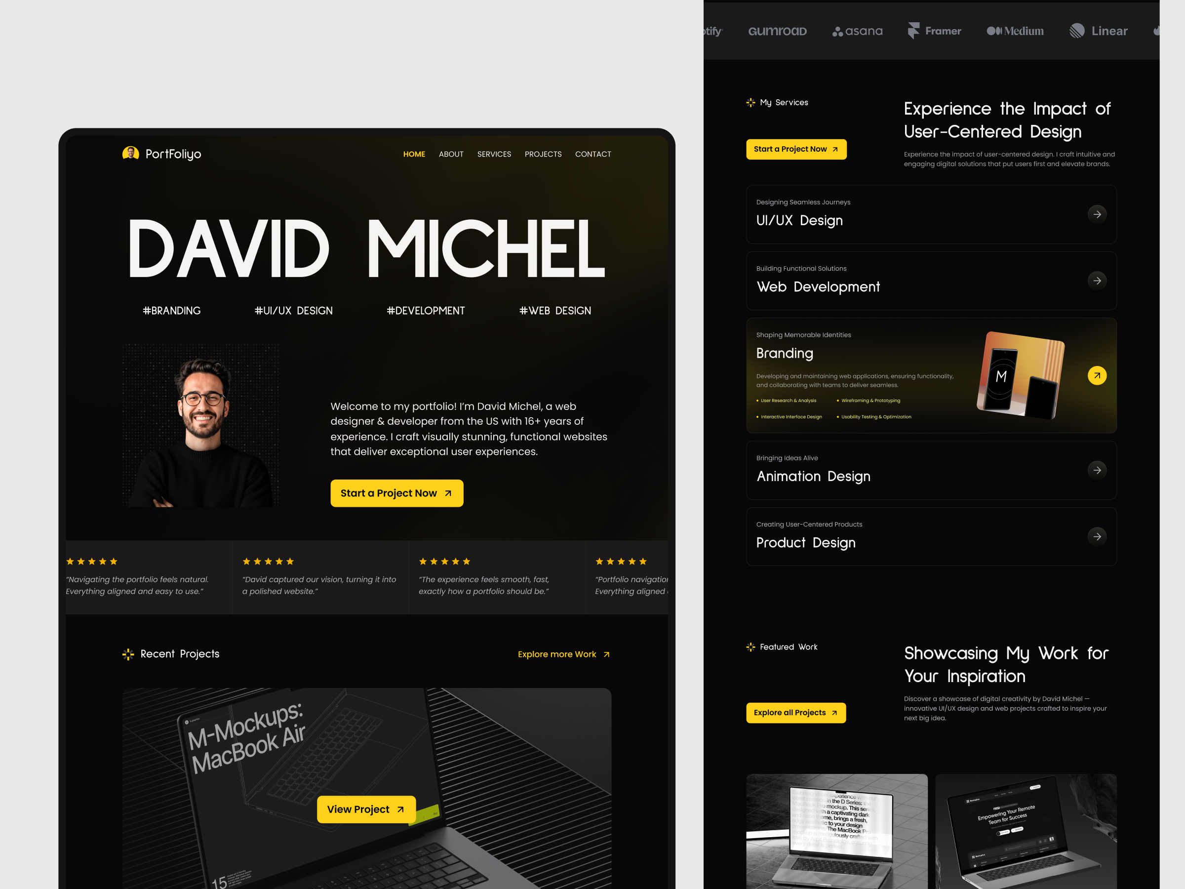 Personal Portfolio Website Design clean designer portofolio developer portfolio framer website minimal personal portfolio portfolio website ui ui design uidesign uiux web website website ui website uiux