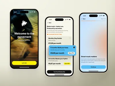Running Music App Design – UX UI Design app app branding app design branding design fitness fitnessapp healthandfitness mobile app mobileappdesign music musicforrunning product design runningapp runningux ui ui design user experience ux ux design