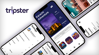 Tripster application design travel app travelling ui user interface ux