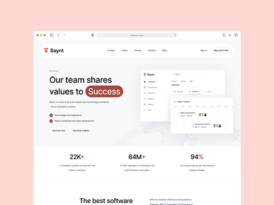 Baynt - About us Page for a SaaS Website about us about us page about us screen saas ui ux web design