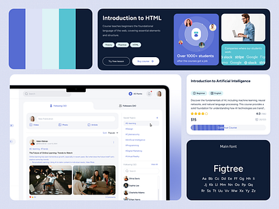 Brightgate – Educational Platform brightgate courses dashboard discussions education learning platform progress tracking ui design web web platform