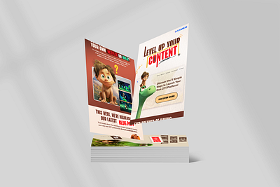 Level Up Your OTT Content – Newsletter Design Concept branding contentcreation graphic design illustration marketingdesign newsletterdesign ott typography ui uiux