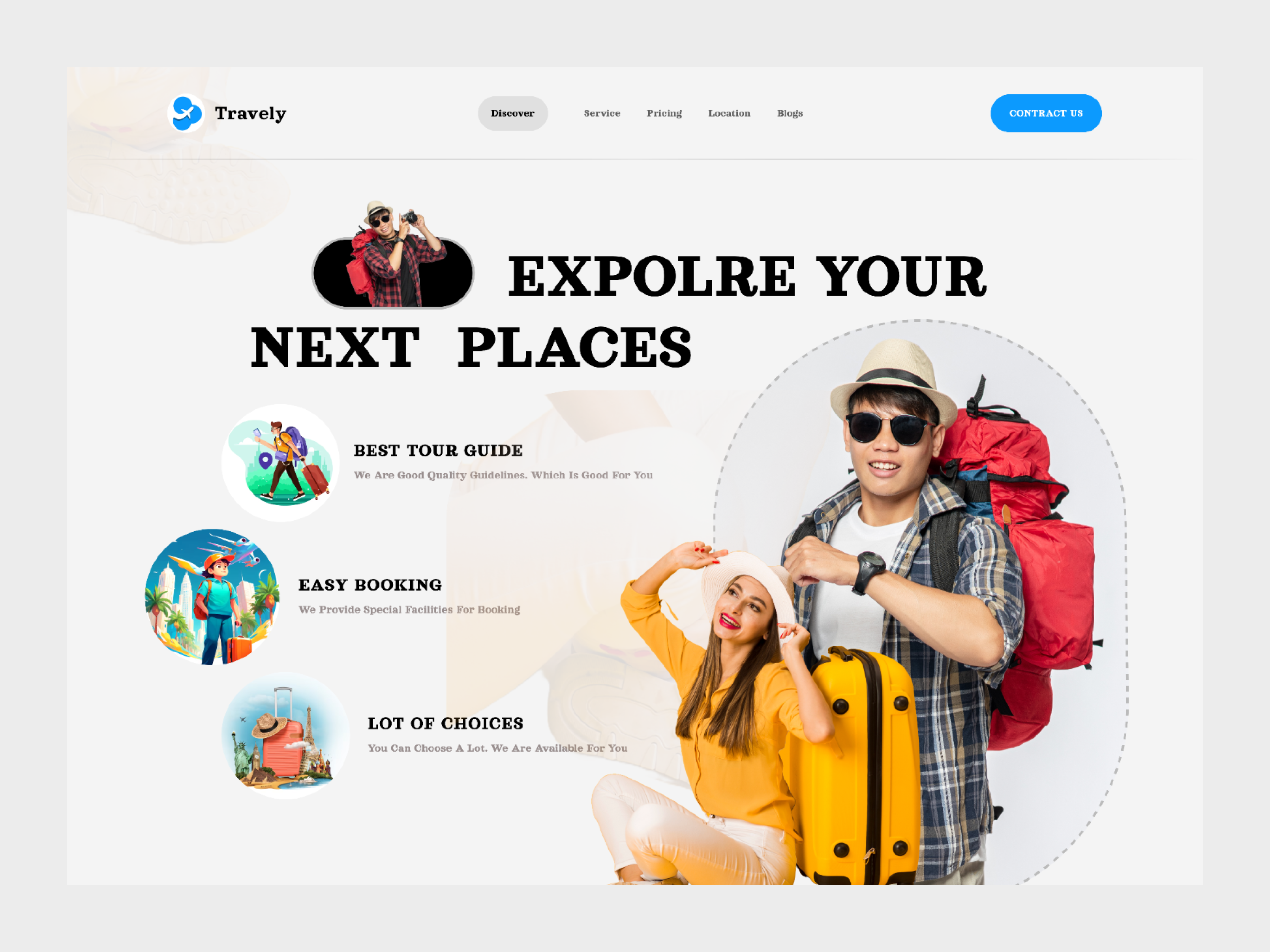 Travel wTRebsite landing page design product product design travel travel website travel website design ui website