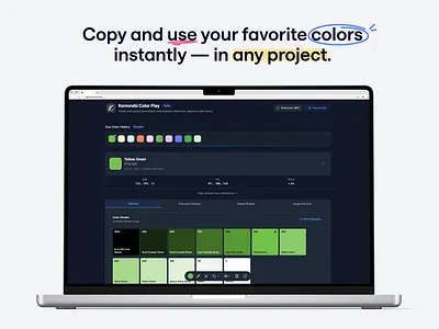 Komorebi Color Play app application color color palette color palette generator color play design app design tool free palette generator palettes saas tool ui user experience user interface ux web web app website