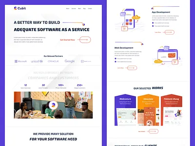 Designing Cubit website using Webflow agency app branding cubit dark dashboard design illustration landing page logo ui ux web website