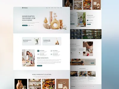 Artisona – Handcraft DIY WordPress Elementor Template Kit agency art artisan craft decor design elementor etsy furniture goods handcrafted handmade hobby landing page landingpage retail store ui webdesign wordpress