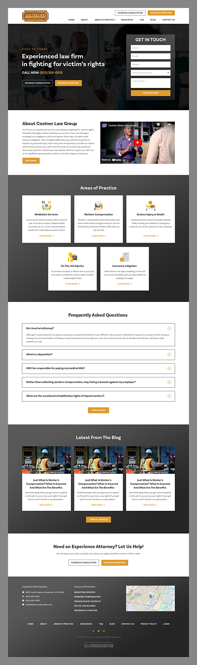 Costner Law Group // Web Design attorney law law firm law firm web design law group law web design lawyer