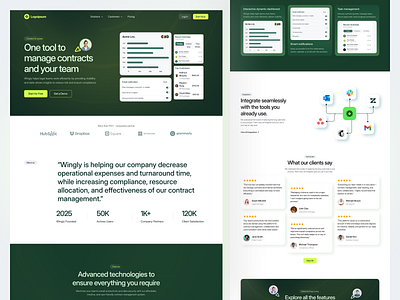 Contract Management SaaS Landing Page contractmanagement contractworkflow digitalcontractmanagement digitaltools saascontractmanagement saaswebsite smartcontracts teammanagement techsolutions uidesign uxdesign worksmarter