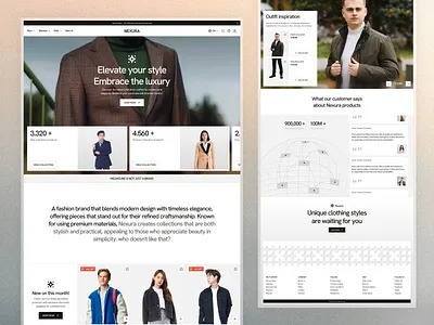 NEXURA - Luxury Fashion E-commerce Website bannerdesign calltoaction categorysection cleanui customerreviews ecommercedesign ecommerceui featurehighlights herosection homepagedesign luxurybrand minimal design minimaldesign morden clean design navigationbar product card product detail page productlisting responsivedesign uidesign
