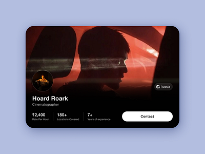 Card UI business card card ui cinematography product design ui ux visual design
