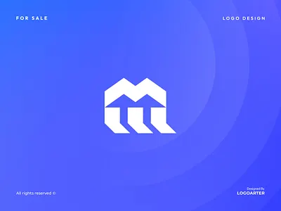Arrow Logo For Sale! arrow logo arrow logo design creative mark home logo logo sell m logo minimal logo minimal logo design modern logo real estate logo tech logo tech logo design