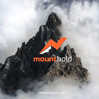 Mountain and Bolt Logo bolt logo brand branding color design illustration logo logo combination minimal mountain logo prio hans typography ui vector