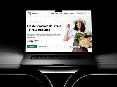 Grocery Landing Page Design app branding design hero section landingpage minimal ui ui interface uxui webdesigen website