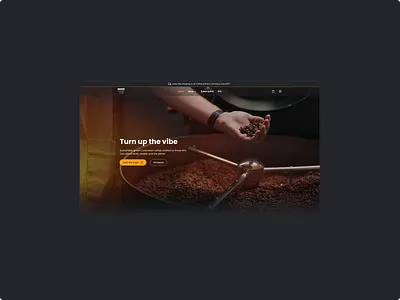 BREWVIBE Online Shop design hero image shop ui web design