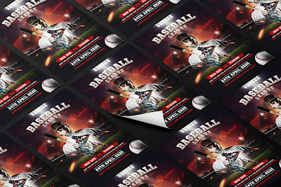 BASEBALL LEAGUE FLYER DESIGN baseball baseball flyer baseball league baseball poster baseball social media baseball sports flyer baseball tournament creative flyer design flyer flyer design modern sports flyer sports flyer