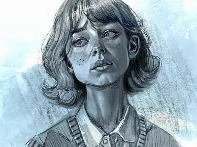 red but blue art illustration procreate sketch timelapse