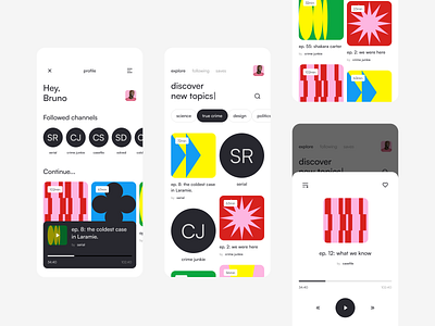 App Design: Podcast appdesign appui audio audiostreaming digitalproduct interface layout mobileappdesign mobileui music musicappdesign podcast podcastapp streaming streamingapp uidesign uiux uxdesign
