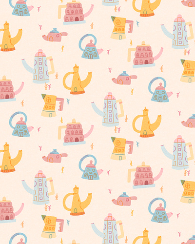 [Day 25+26 = Giant] art artwork design fairy giant haus house illust illustration ipad kettle mockup package pattern photoshop tweetyheather village 요정 집