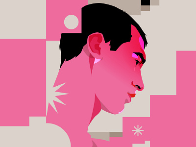 Big shapes abstract blog blog illustration branding commercial commercial illustration composition design editorial editorial illustration illustration laconic lines minimal portrait portrait illustration poster product illustration vector vector illustration