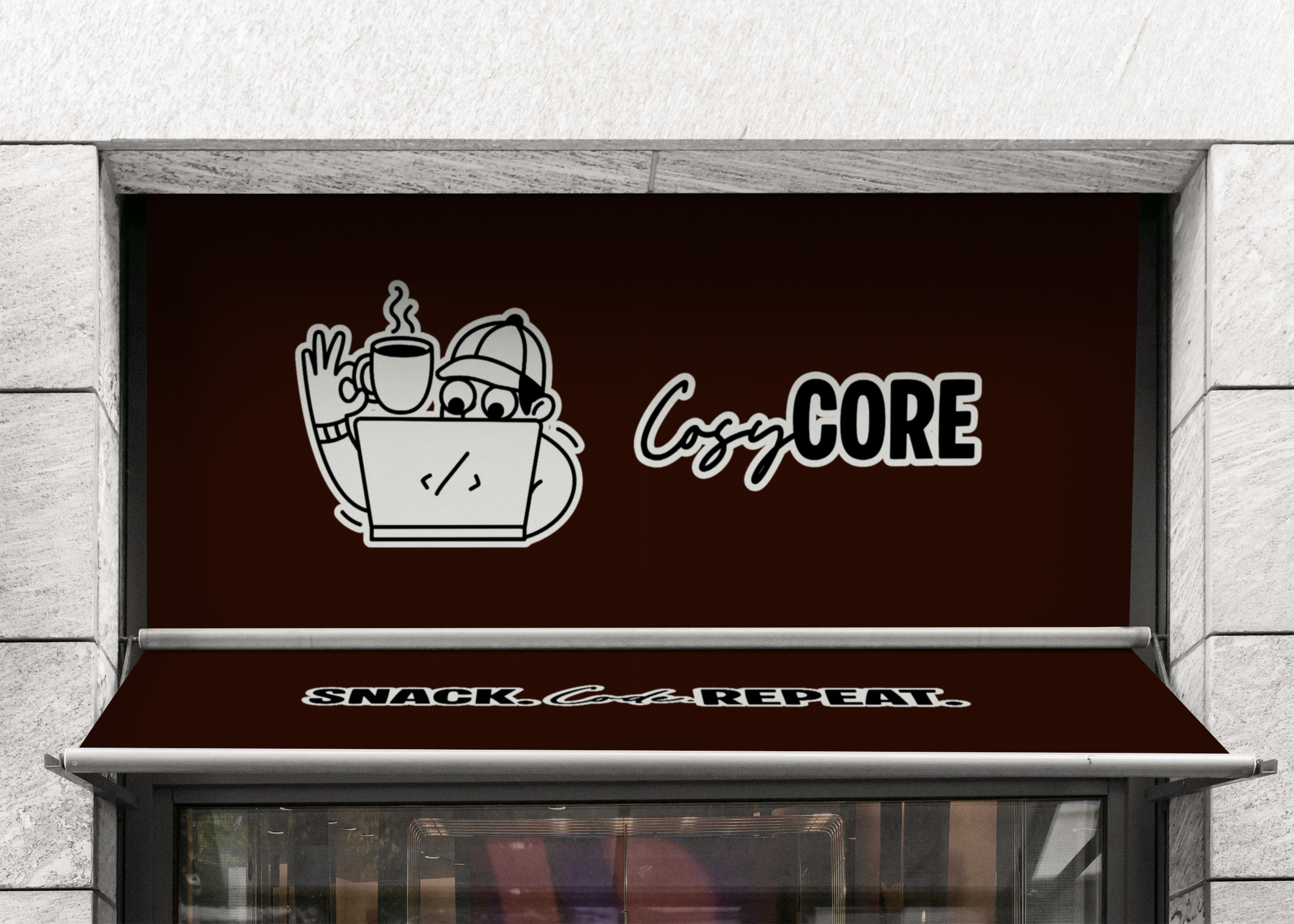 Coworking cafe identity art direction brand identity branding cafe identity coworking identity design doodle style graphic design illustration logo mascot mascot branding mascot identity package design visual design system visual identity