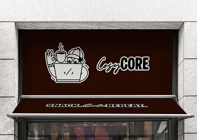 Coworking cafe identity art direction brand identity branding cafe identity coworking identity design doodle style graphic design illustration logo mascot mascot branding mascot identity package design visual design system visual identity