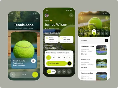 Tennis Sports Mobile App – Smarter Scores, Deeper Insights app app design athlete stats ios live scores match reports mobile mobile app player stats real time updates sports sports app sports app ui sports mobile app tennis tennis app