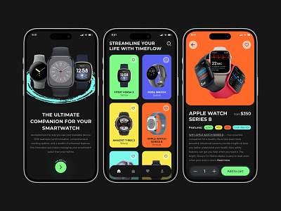 Smart Watch Collections App Design android app design appdesign e commerce ios mobile app smart watch smart watch mobile app ui uidesign uiinspiration uiux userexperience userinterface ux uxdesign uxui webdesign