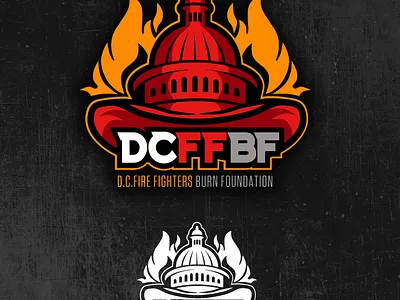 Logo design chipdavid dc dogwings drawing firemen helmet logo vector