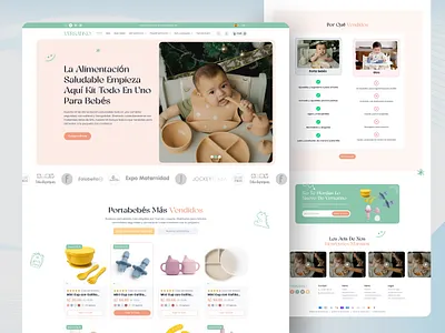 Baby Care E-Commerce Website Landing Page baby care best design business ecommerce ecommerce website graphic design landing page modern ui ux website
