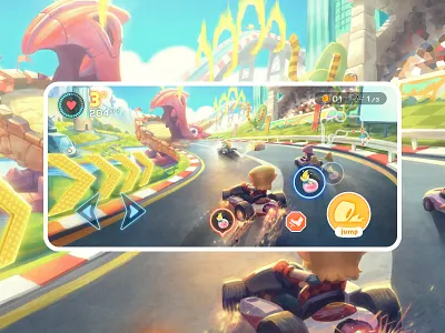 Kart for WildLife Studios game illustration kart magic mobile ui ux