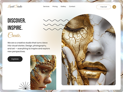 Lucid Creative Studio Home page creative studio design hero section home page landing page site ui uiux web design website