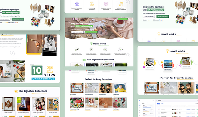 Photo Gift E-commerce Landing page UI creative landing page e commerce home page landing page ui ui ui design