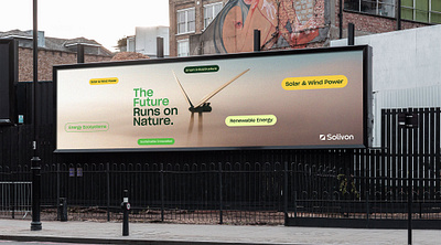Outdoor Billboard Design – The Future Runs on Nature branding graphic design logo ui