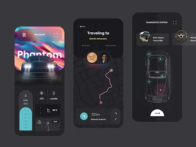 Car Companion Mobile App app clean design flat mobile ui ux