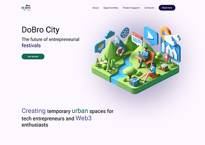 DoBro City - landing page festival landingpage ui web webdesign