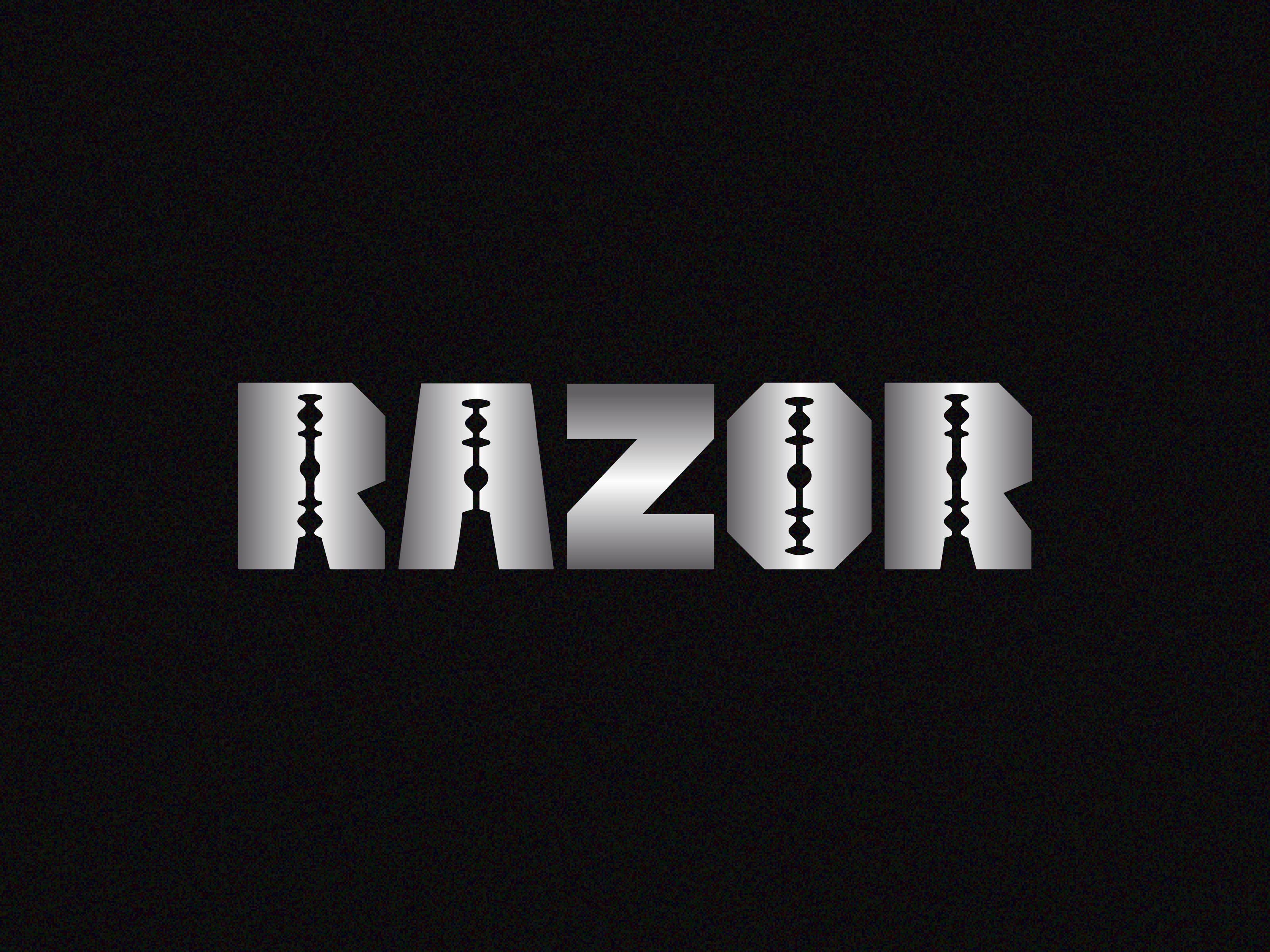 Razor Wordmark african designer metal texture negative space nigerian designer object logo r lettermark r wordmark razor razor logo sharp edges texture logo wordmark wordmark logo