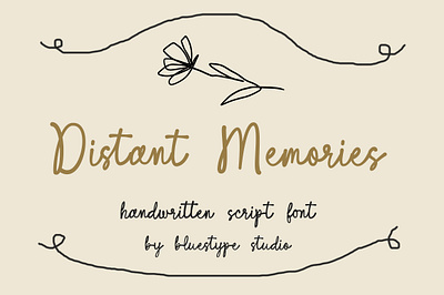 Distant Memories - Natural Font branding font font design handdrawn handwriting font hello dribbble natural font notepad notes quote font script font type typography