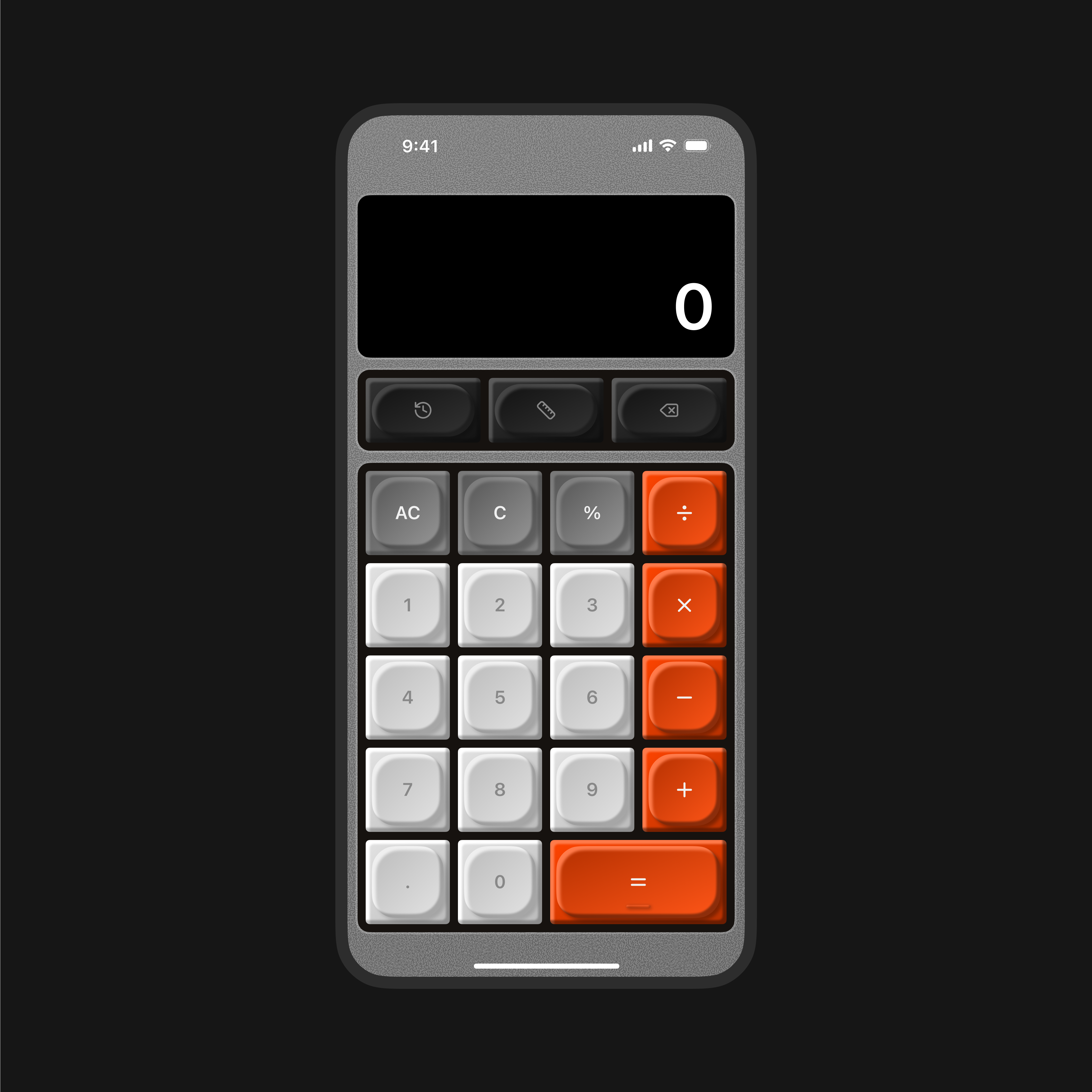 Retro Keyboard style Calculator UI app branding calculator figma graphic design keyboard mechanical retro ui ux