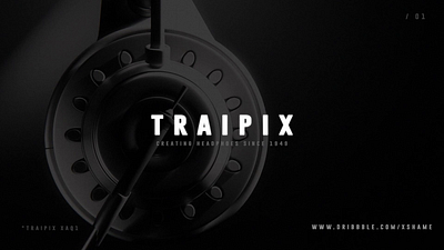 TRAIPIX headphone Ad 3d ad advertising animation branding concept design graphic design motion graphics product design product visualization uiux