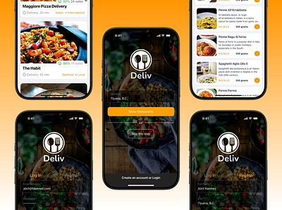 Deliv Mobile App android app design canva figma figma design ios mobile app design mockup prototype ui uiux user experience ux wireframe