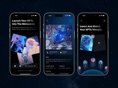 Metaverse NFT Marketplace App auction coin crypto currency finance mobile app nft app nft marketplace token trade
