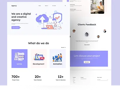 agency website agency clean design landing page minimal ux ui web design website
