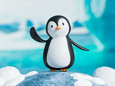 3D Cute Penguin - 3d character 3d 3d design 3d illustration 3dart 3dcharacter 3dcute 3dui best blender branding character graphic design illustration ui